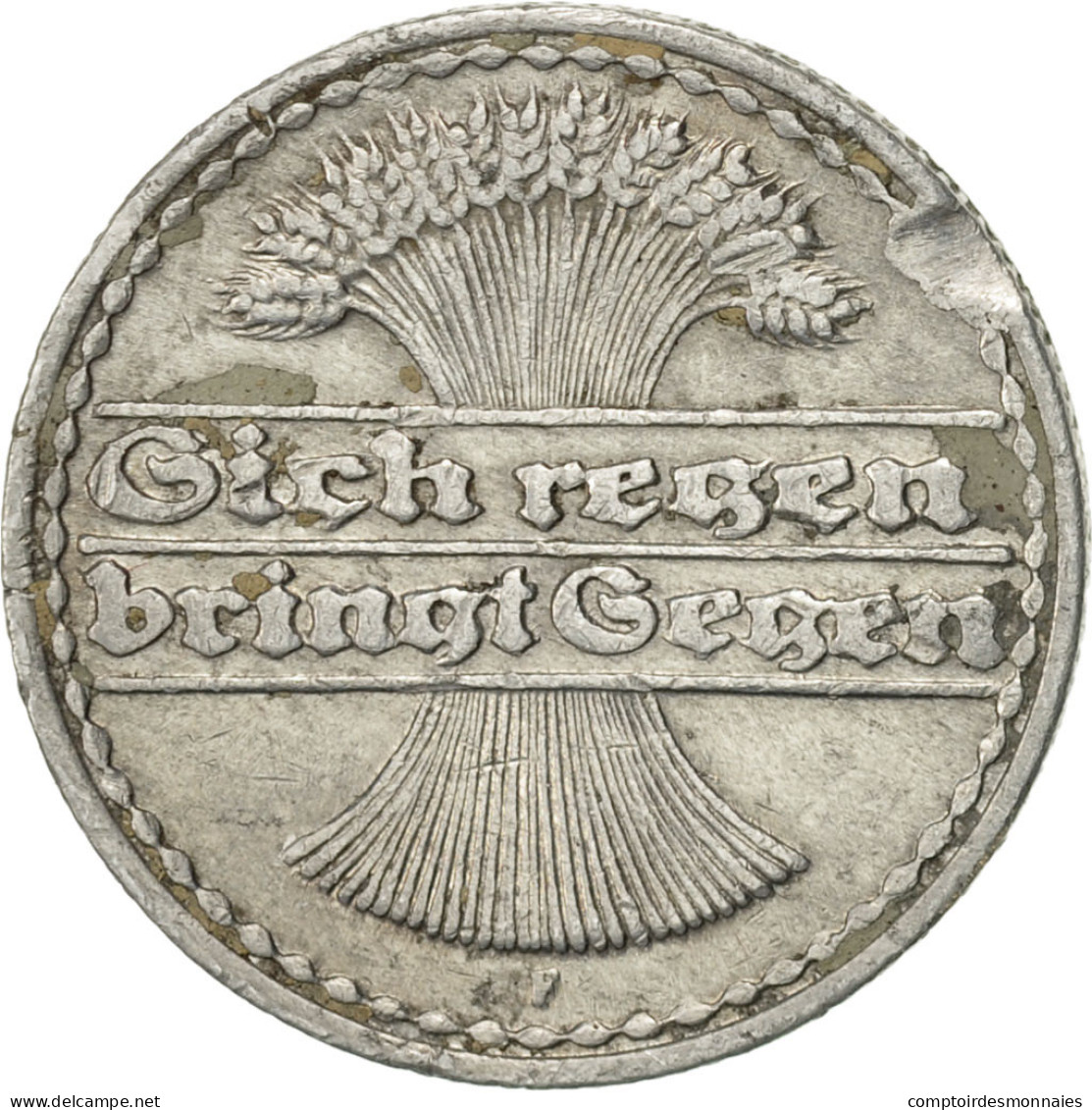 Monnaie, Allemagne, République De Weimar, 50 Pfennig, 1920, Stuttgart, TTB+ - 50 Renten- & 50 Reichspfennig