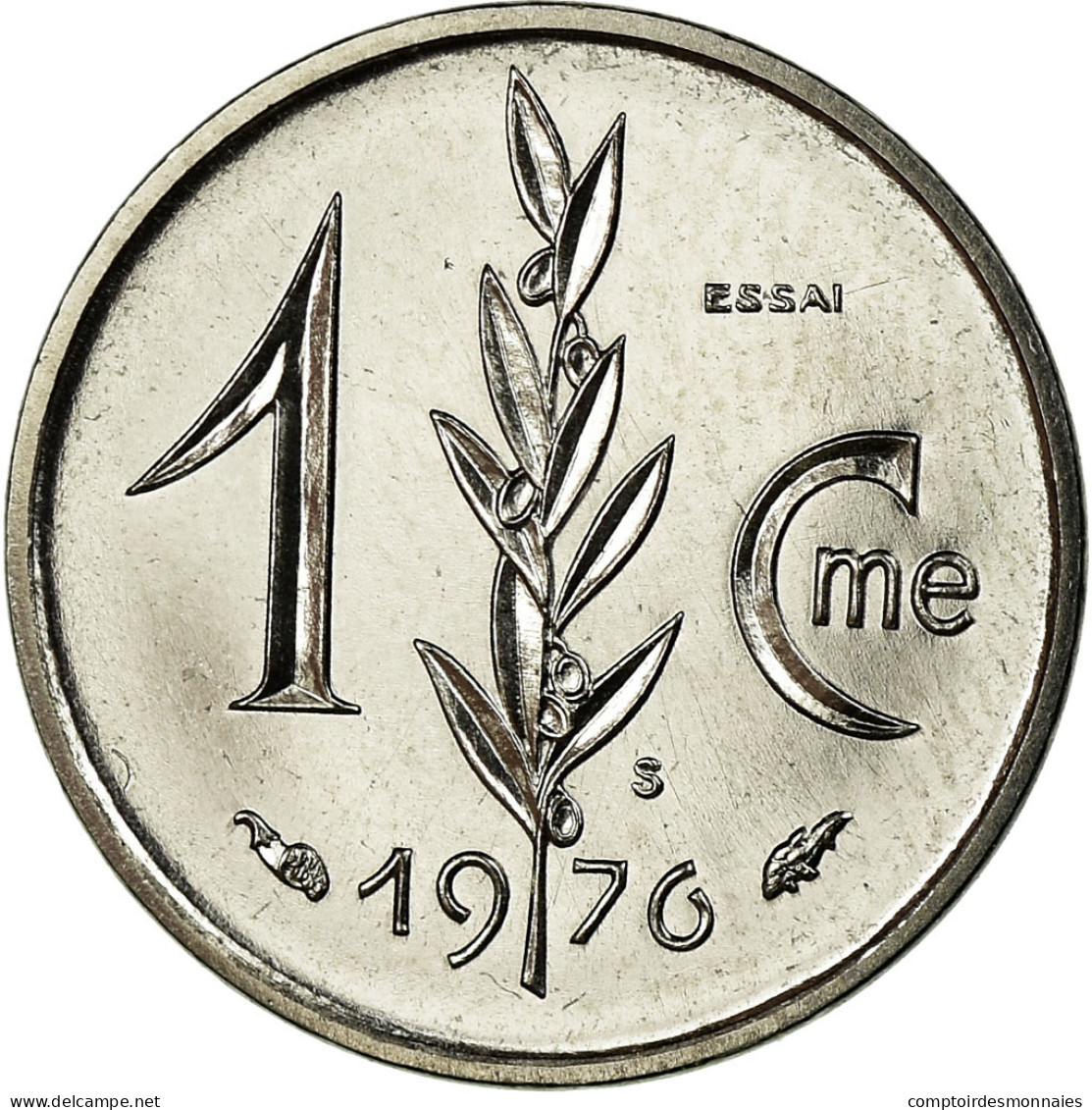 Monnaie, Monaco, Centime, 1976, ESSAI, SPL, Stainless Steel, Gadoury:MC144 - 1960-2001 Nouveaux Francs