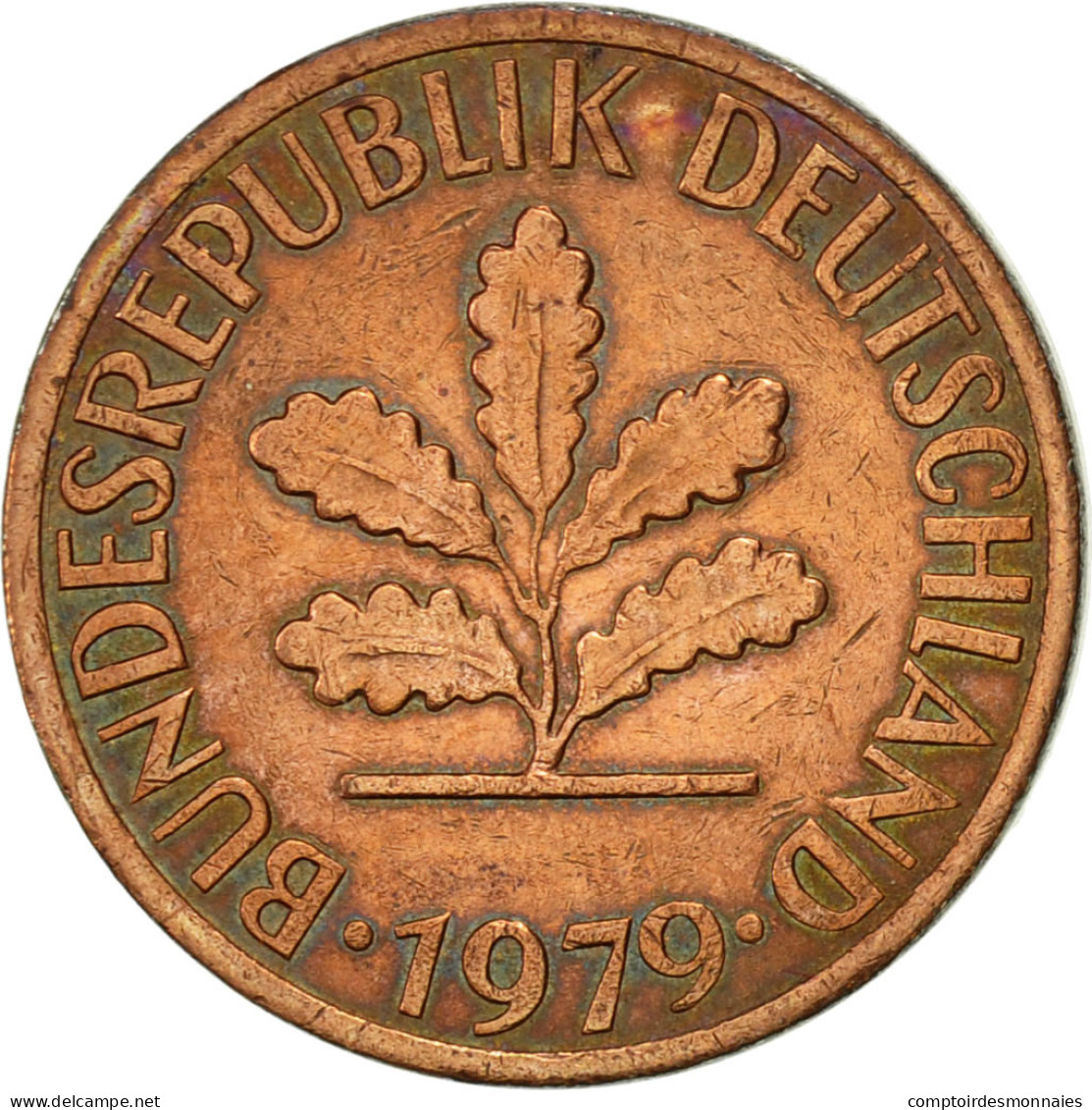 Monnaie, République Fédérale Allemande, Pfennig, 1979, Hambourg, TTB, Copper - 1 Pfennig
