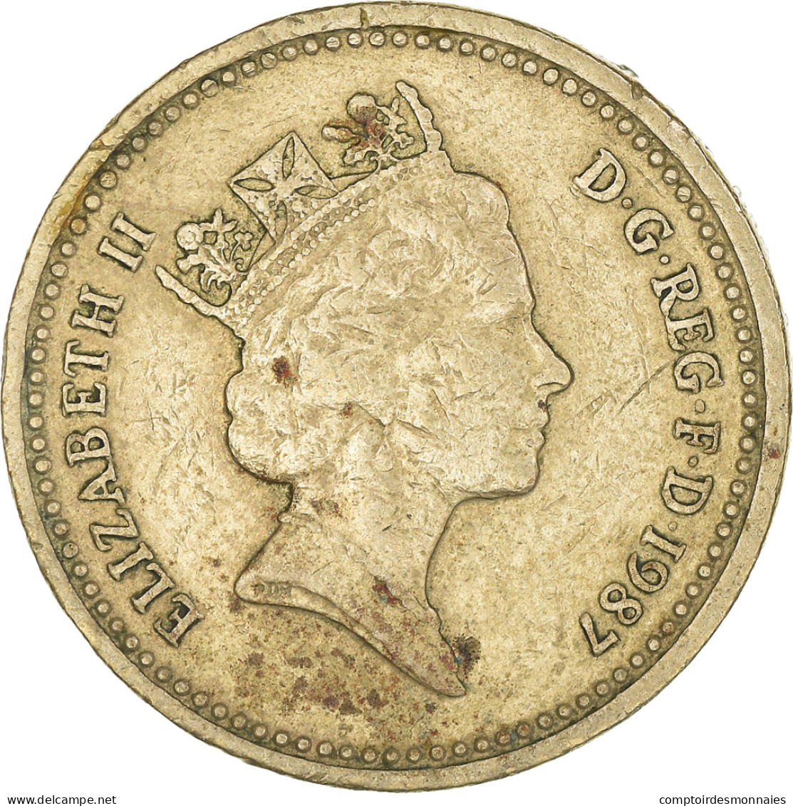 Monnaie, Grande-Bretagne, Elizabeth II, Pound, 1987, TTB, Nickel-Cuivre, KM:948 - 1 Pound