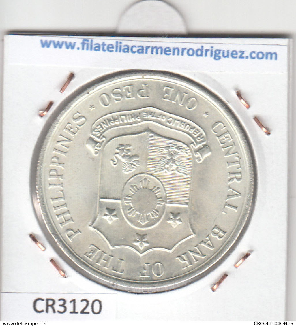 CR3120 MONEDA FILIPINAS 1 PESO 1963 MBC PLATA  - Otros – Asia