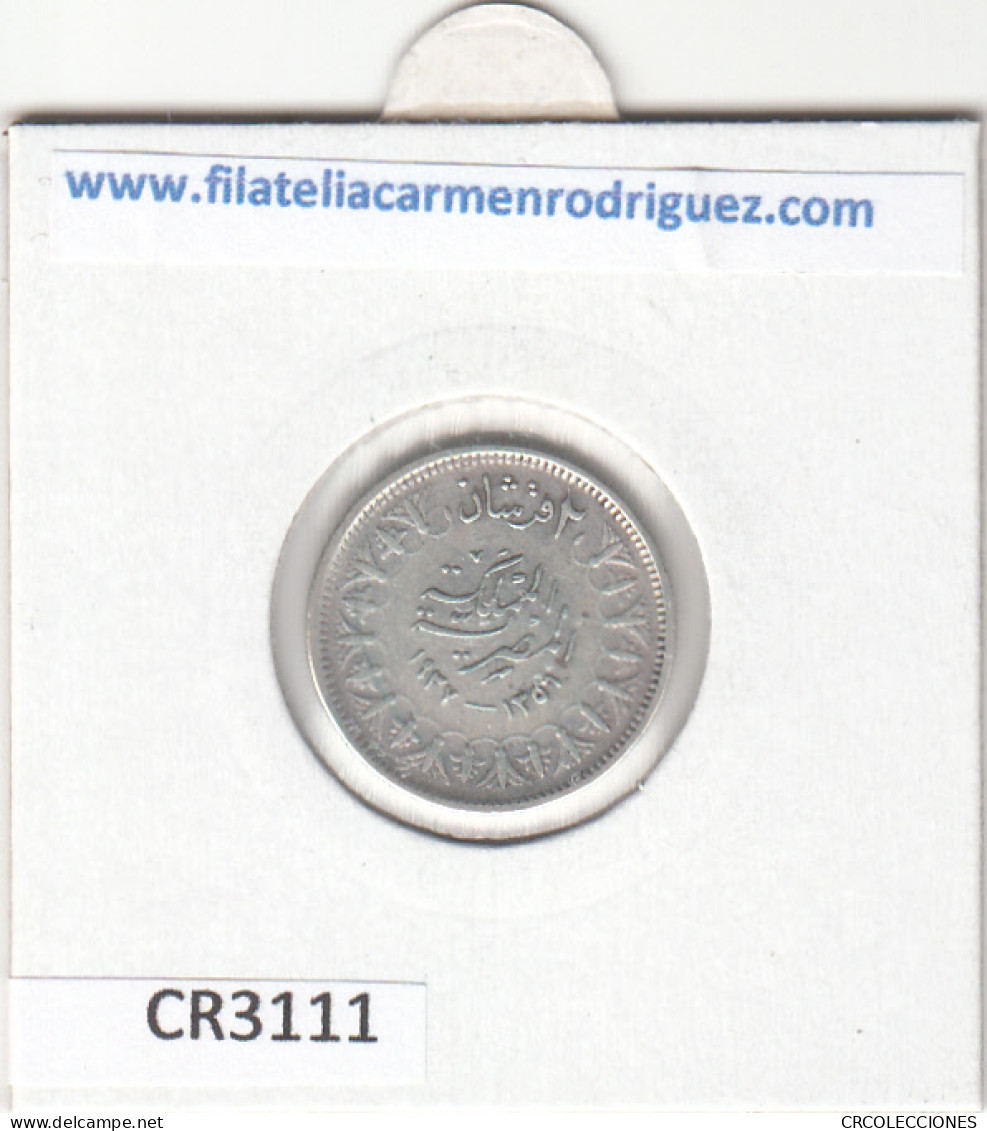 CR3111 MONEDA EGIPTO 2 PIASTRAS 1939 MBC PLATA - Other - Africa