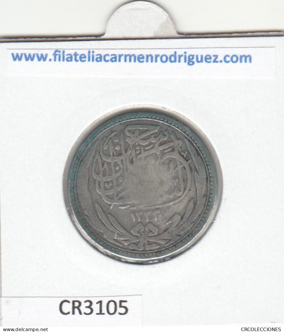 CR3105 MONEDA EGIPTO 5 PIASTRAS 1916 MBC PLATA - Andere - Afrika