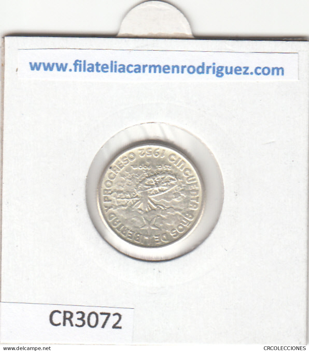 CR3072 MONEDA CUBA 10 CENTIMOS 1952 MBC PLATA - Autres – Amérique