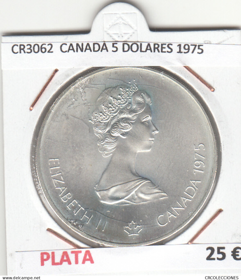 CR3062 MONEDA CANADÁ 5 DOLARES 1975 MBC PLATA - Other - America