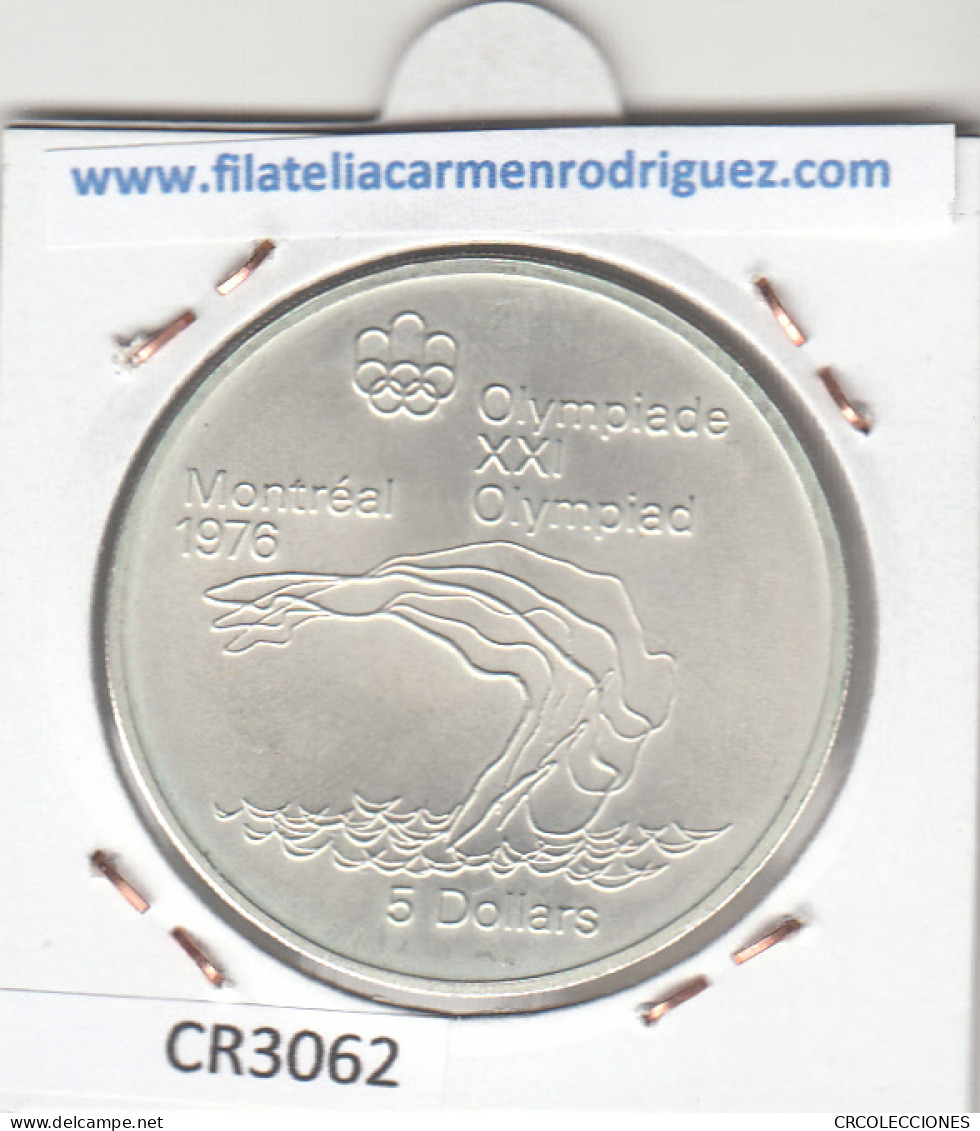 CR3062 MONEDA CANADÁ 5 DOLARES 1975 MBC PLATA - Otros – América