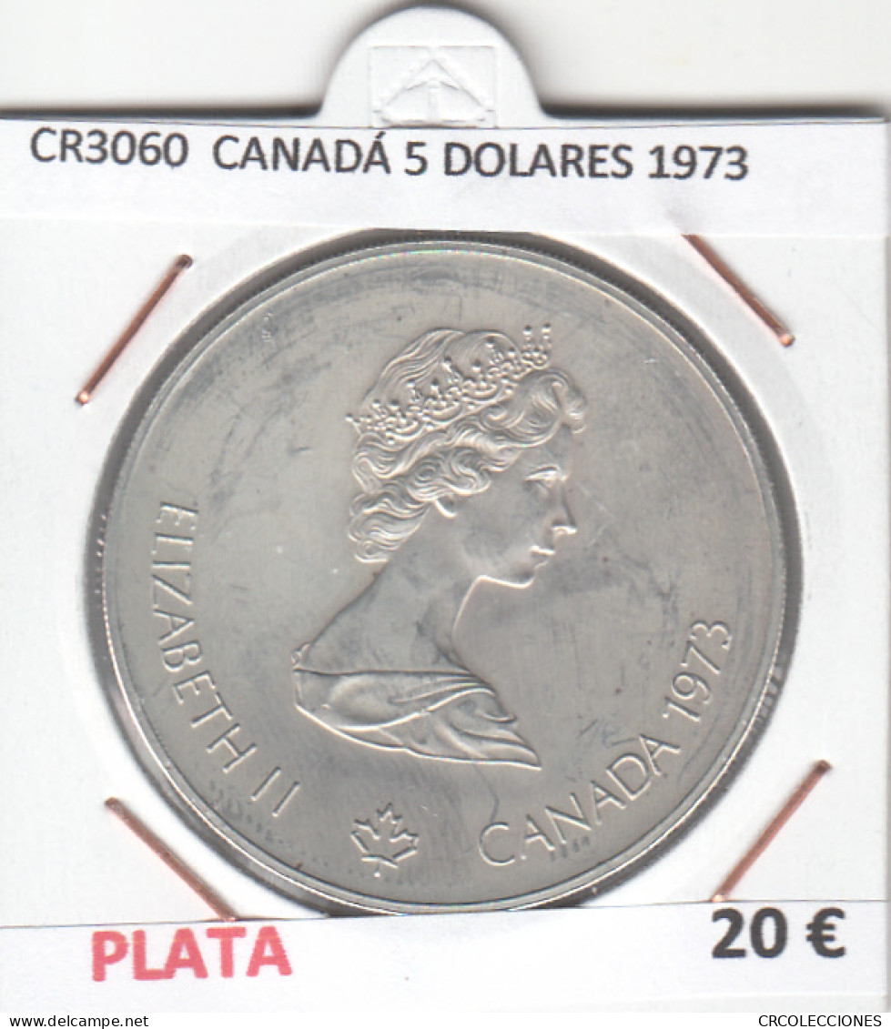 CR3060 MONEDA CANADÁ 5 DOLARES 1973 BC PLATA - Andere - Amerika