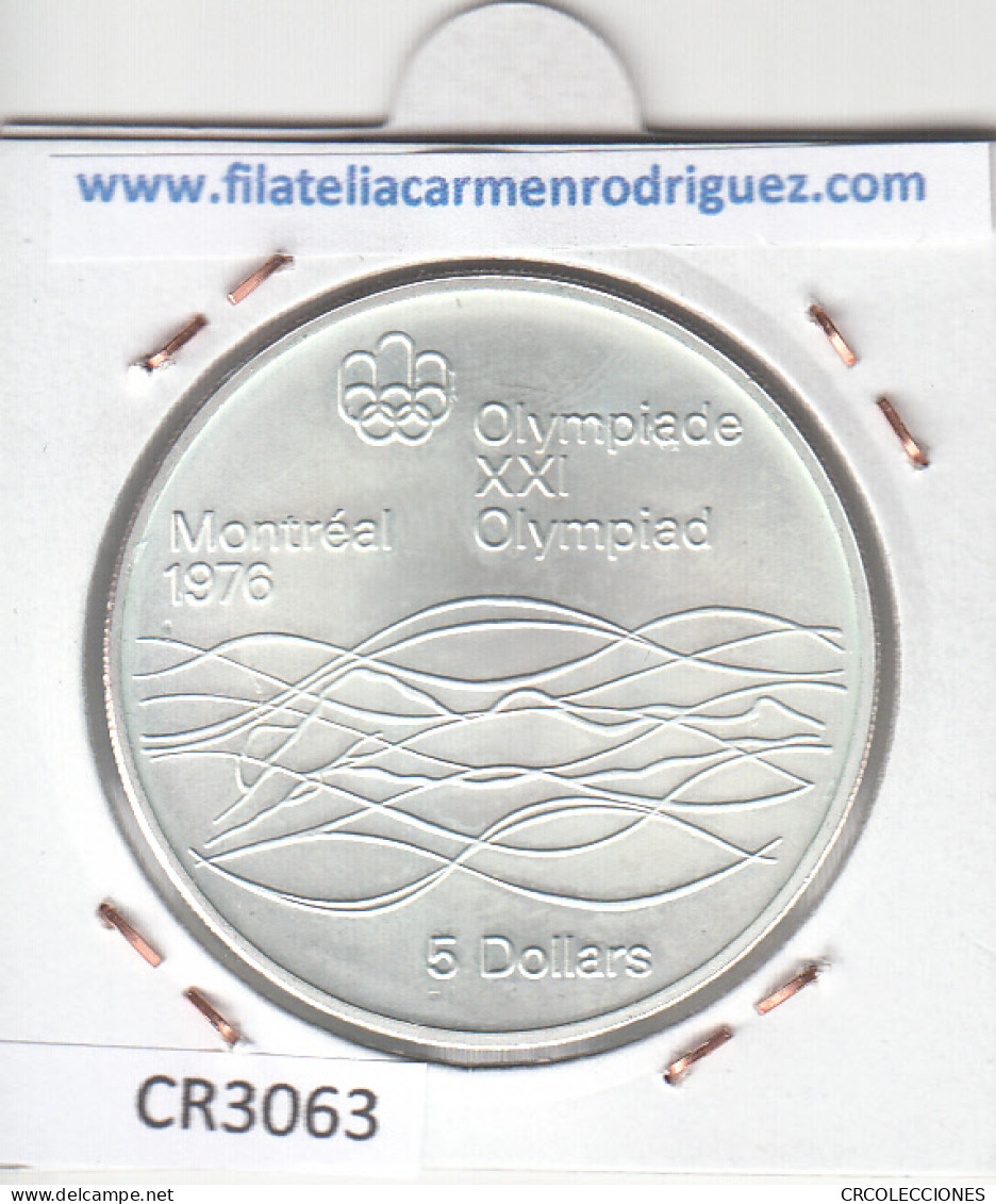 CR3063 MONEDA CANADÁ 5 DOLARES 1975 MBC PLATA - Autres – Amérique