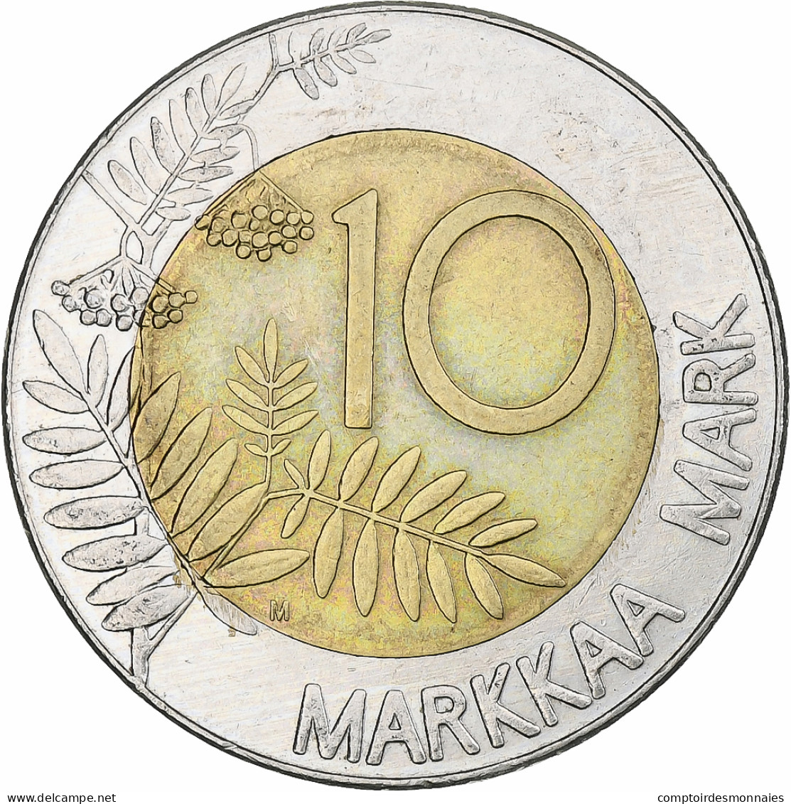 Finlande, 10 Markkaa, 1993, Vantaa, TTB, Bimétallique, KM:77 - Finlande