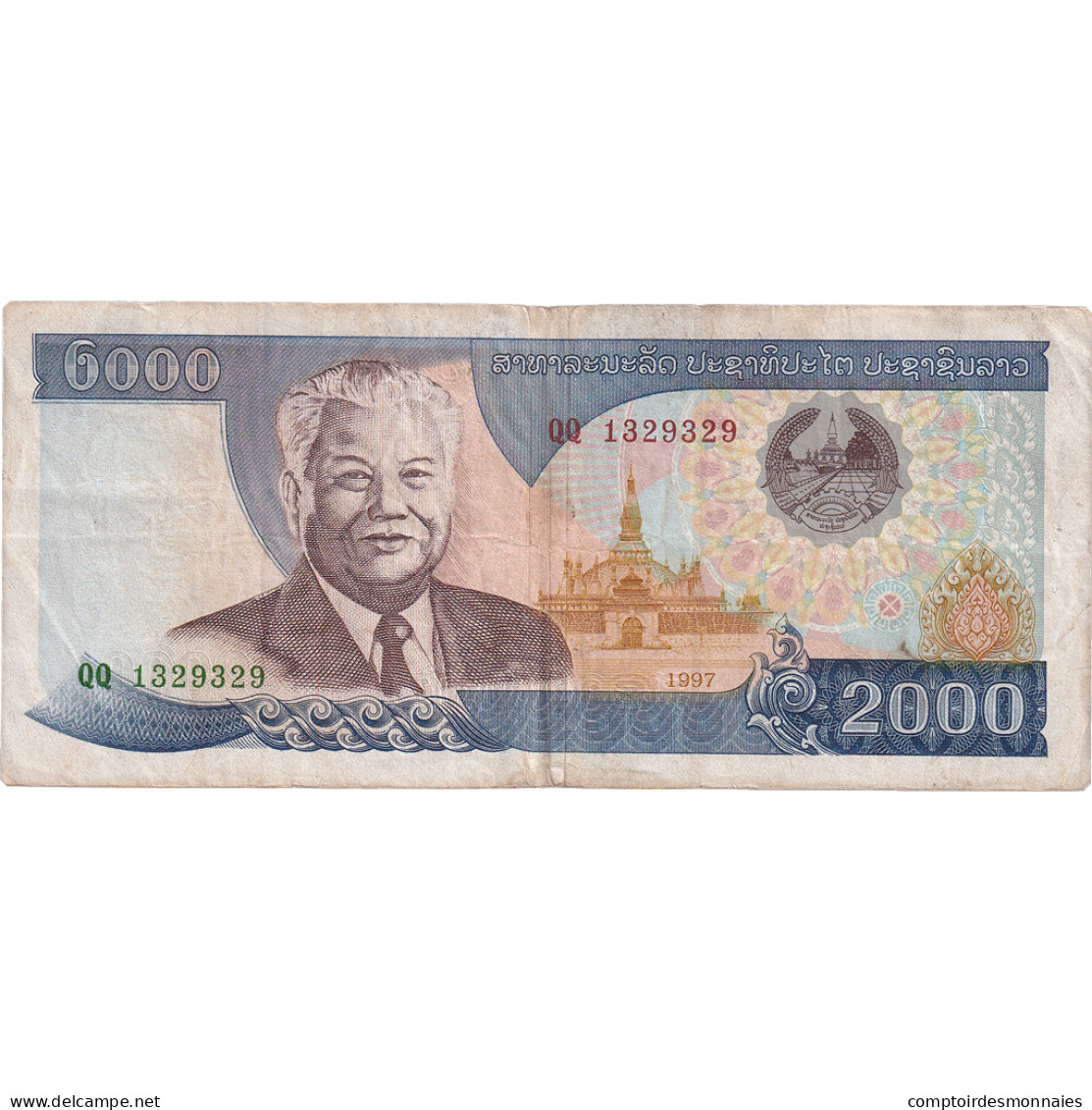 Billet, Laos, 2000 Kip, 1997, KM:33a, TB+ - Laos