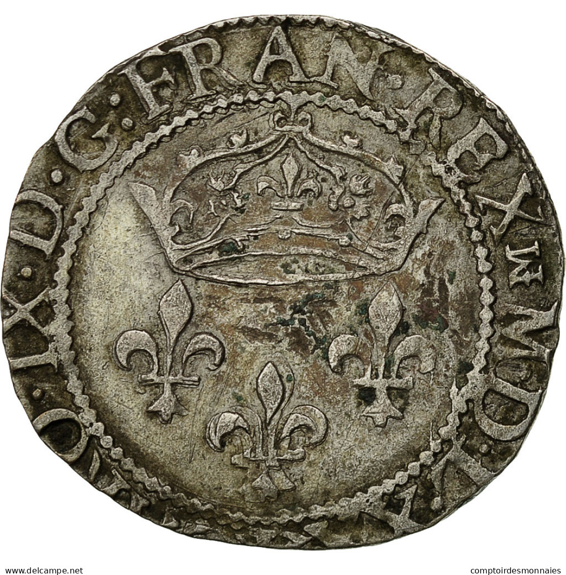 Monnaie, France, Charles IX, Double Sol Parisis, 1570, Bordeaux, TTB, Argent - 1560-1574 Carlos IX