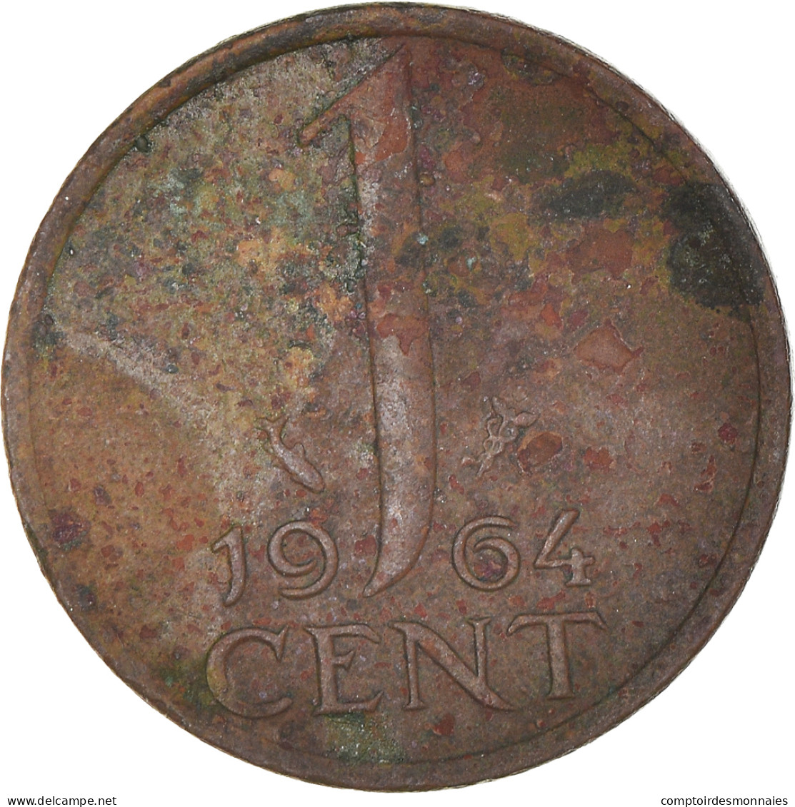 Monnaie, Pays-Bas, Juliana, Cent, 1964, B+, Bronze, KM:180 - 1948-1980 : Juliana