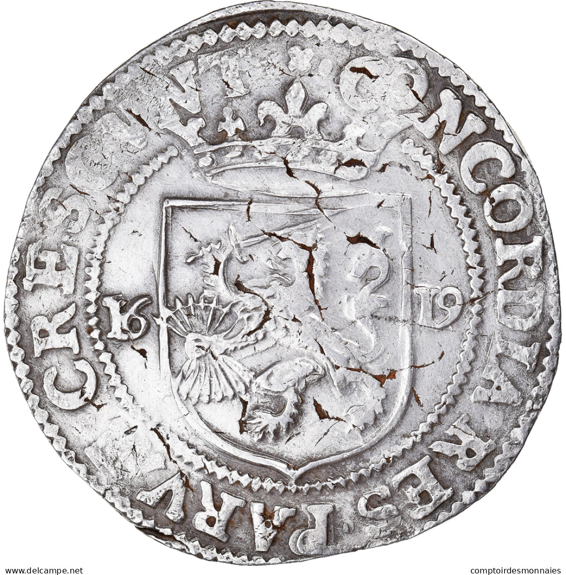 Monnaie, Pays-Bas, GELDERLAND, 48 Stuivers, Rijksdaalder, 1619, Harderwijk, TB+ - Provinzen