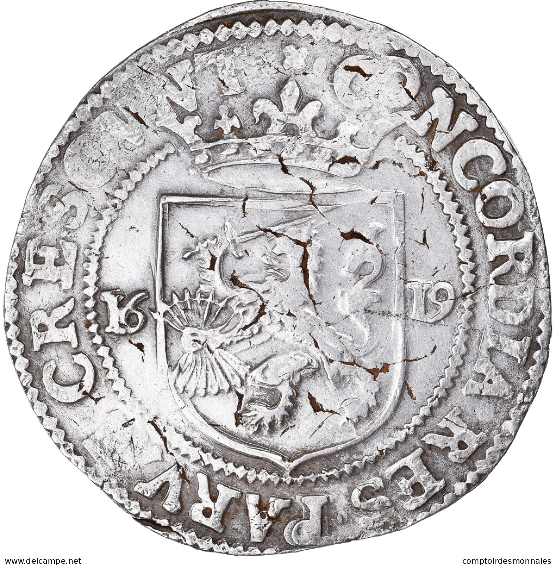 Monnaie, Pays-Bas, GELDERLAND, 48 Stuivers, Rijksdaalder, 1619, Harderwijk, TB+ - Monnaies Provinciales
