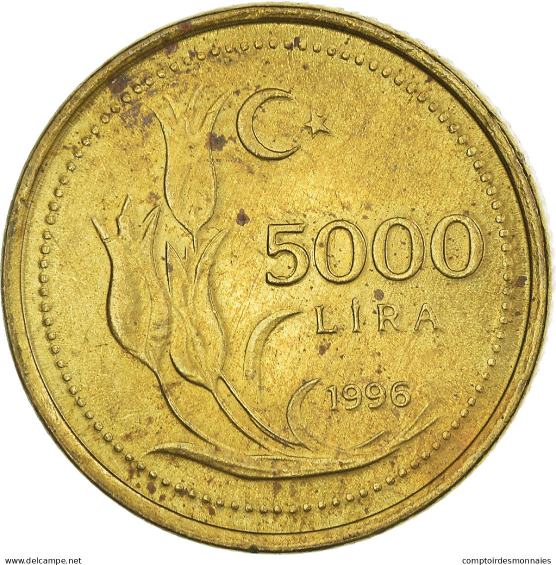 Monnaie, Turquie, 5000 Lira, 1996, TTB, Laiton, KM:1029.1 - Turkey