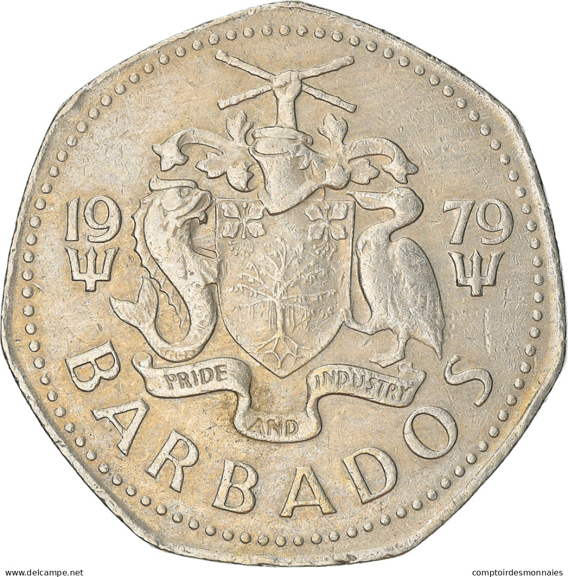 Monnaie, Barbados, Dollar, 1979, Franklin Mint, TB+, Copper-nickel, KM:14.1 - Barbados