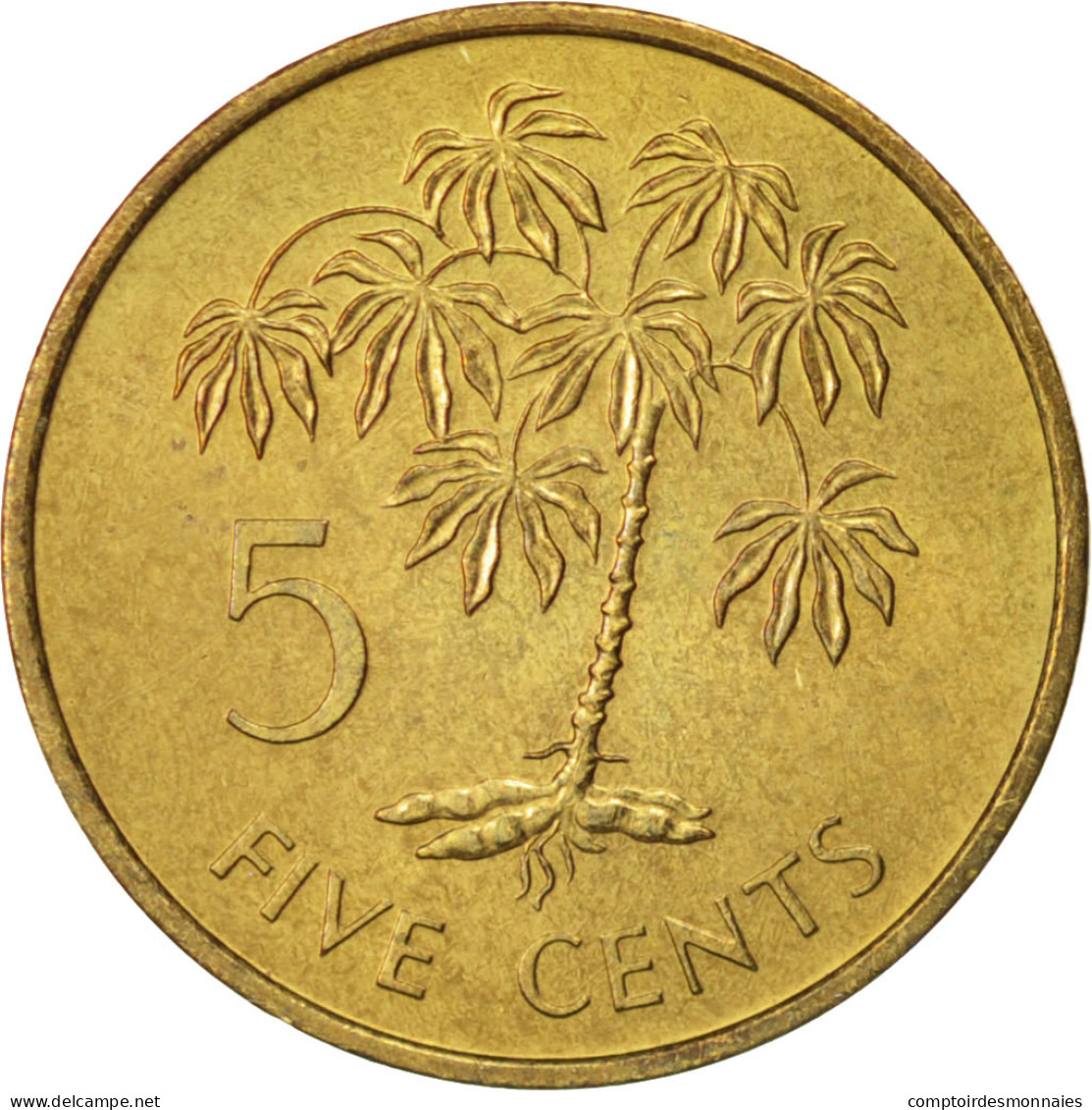 Monnaie, Seychelles, Bust Half Dollar, 5 Cents, 1982, British Royal Mint, New - Seychelles
