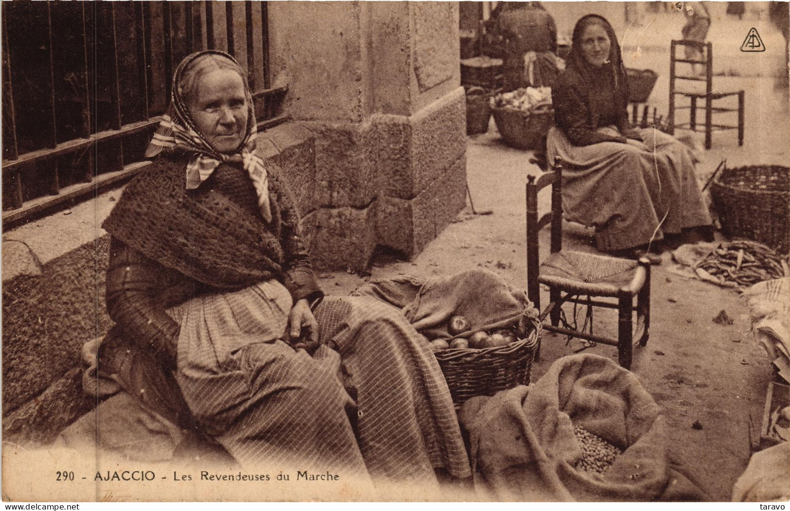 CORSE - AJACCIO - LES REVENDEUSES DU MARCHE - 1922 - Ajaccio