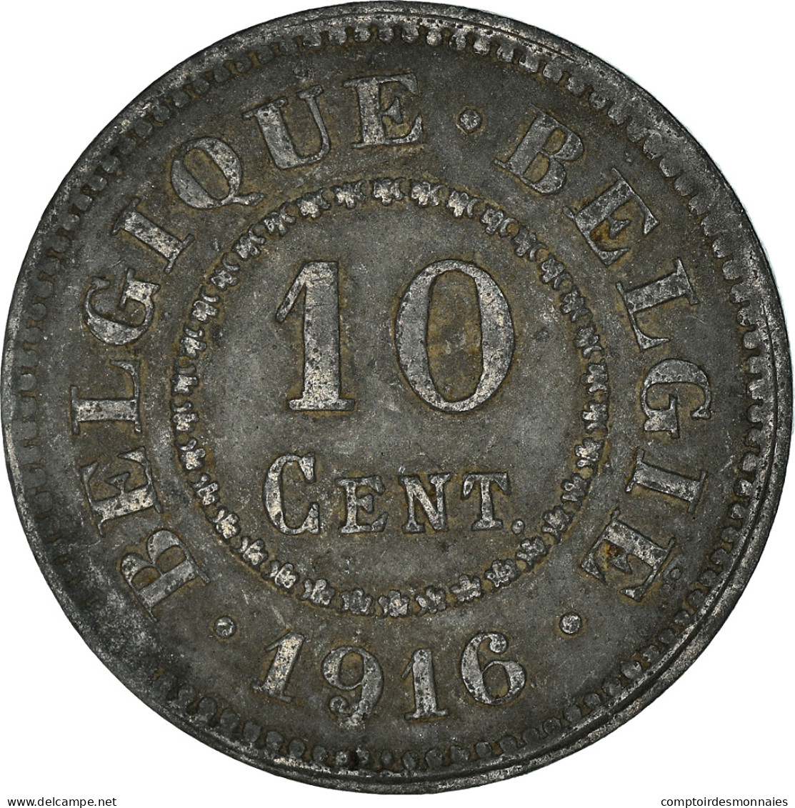 Monnaie, Belgique, 10 Centimes, 1916, TB+, Zinc, KM:81 - 10 Cent