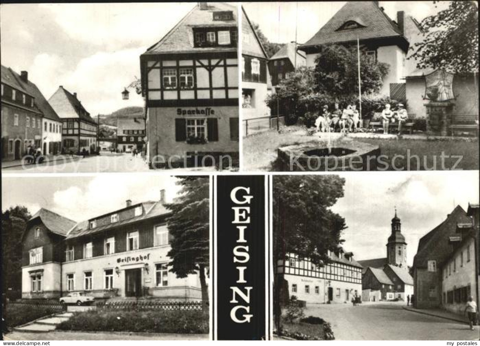 72477097 Geising Erzgebirge Sparkasse Kirche Brunnen Geising - Geising