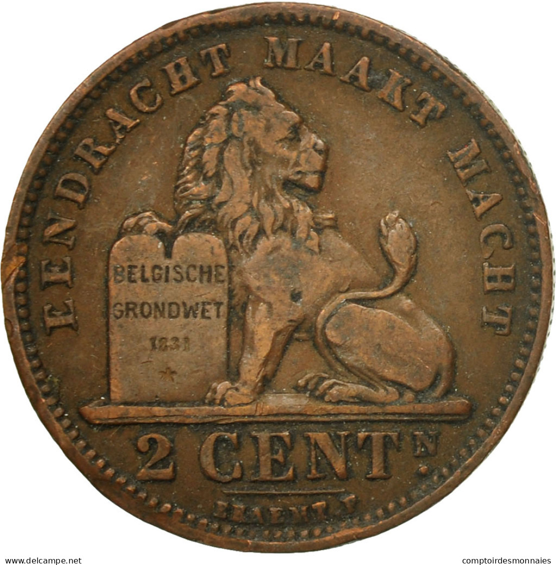 Monnaie, Belgique, 2 Centimes, 1902, TTB, Cuivre, KM:36 - 2 Cents