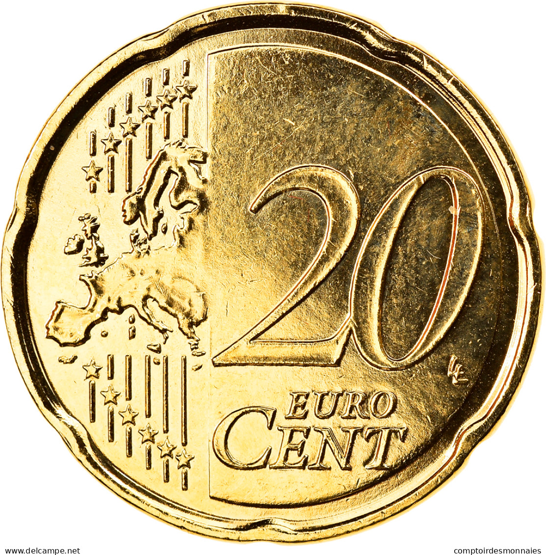 Malte, 20 Euro Cent, 2008, Paris, Gold-plated Coin, SPL, Laiton, KM:129 - Malta