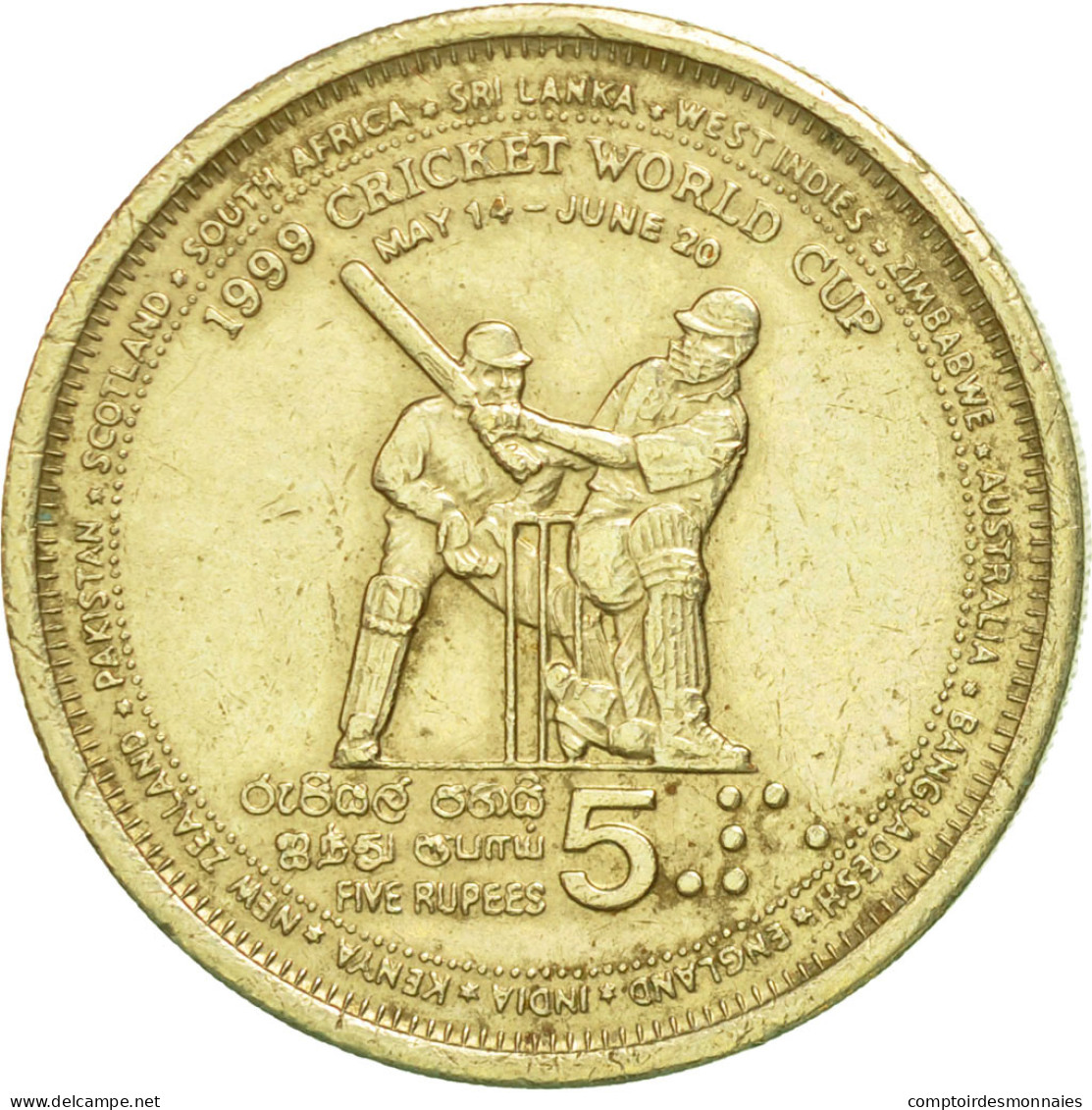 Monnaie, Sri Lanka, 5 Rupees, 1999, TTB+, Aluminum-Bronze, KM:161 - Sri Lanka