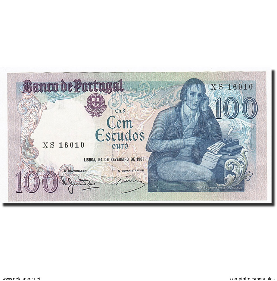 Billet, Portugal, 100 Escudos, 1980-1985, 1981-02-24, KM:178b, TTB+ - Portogallo