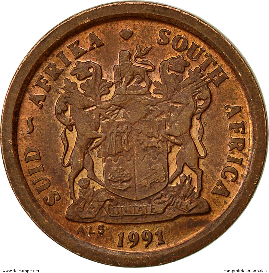 Monnaie, Afrique Du Sud, 2 Cents, 1991, TB, Copper Plated Steel, KM:133 - Afrique Du Sud