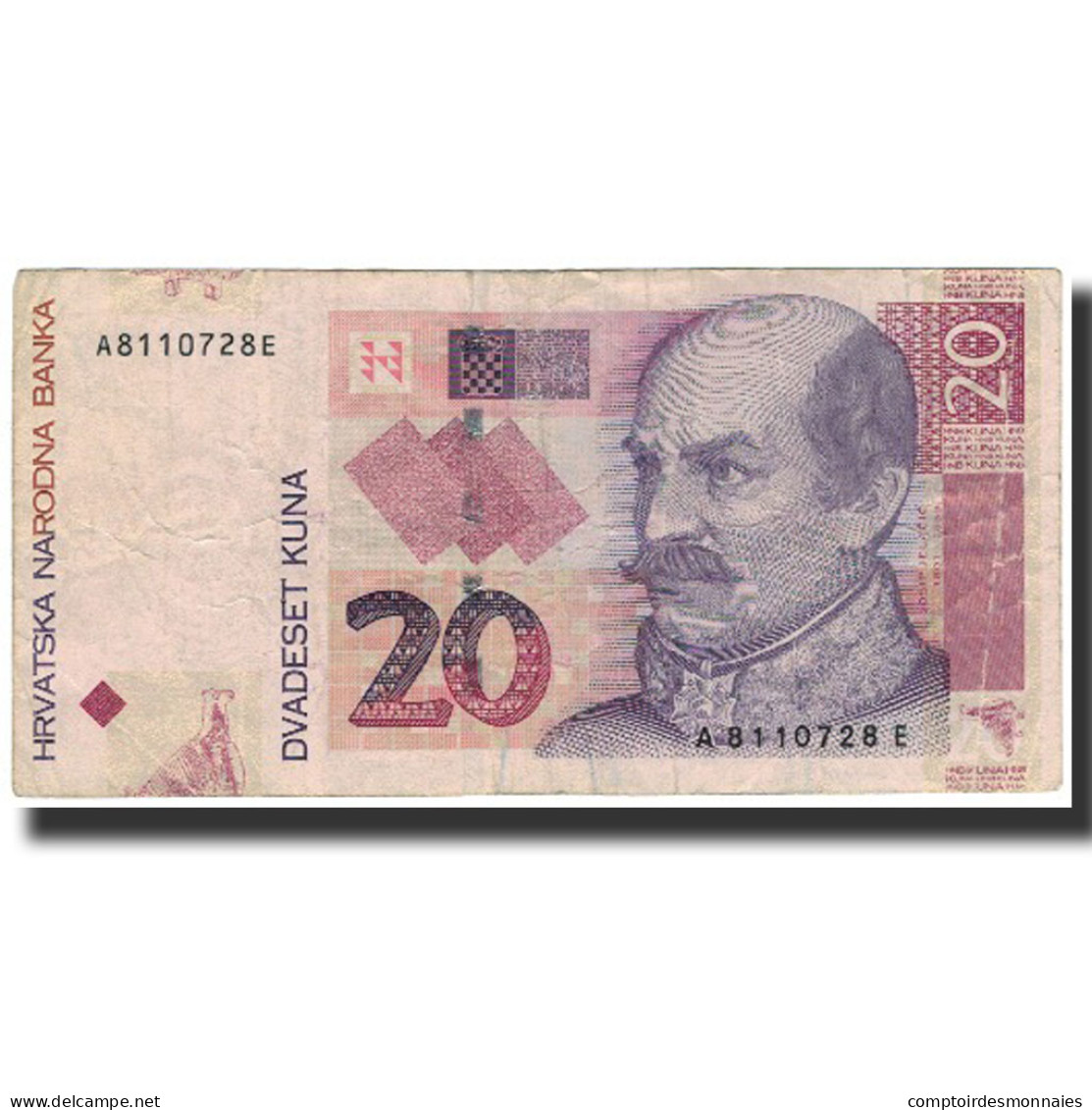 Billet, Croatie, 20 Kuna, 2001-03-07, KM:39, TB - Croatie