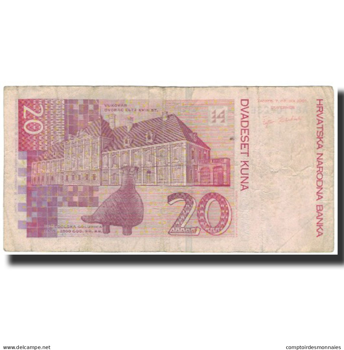 Billet, Croatie, 20 Kuna, 2001-03-07, KM:39, TB - Croatie