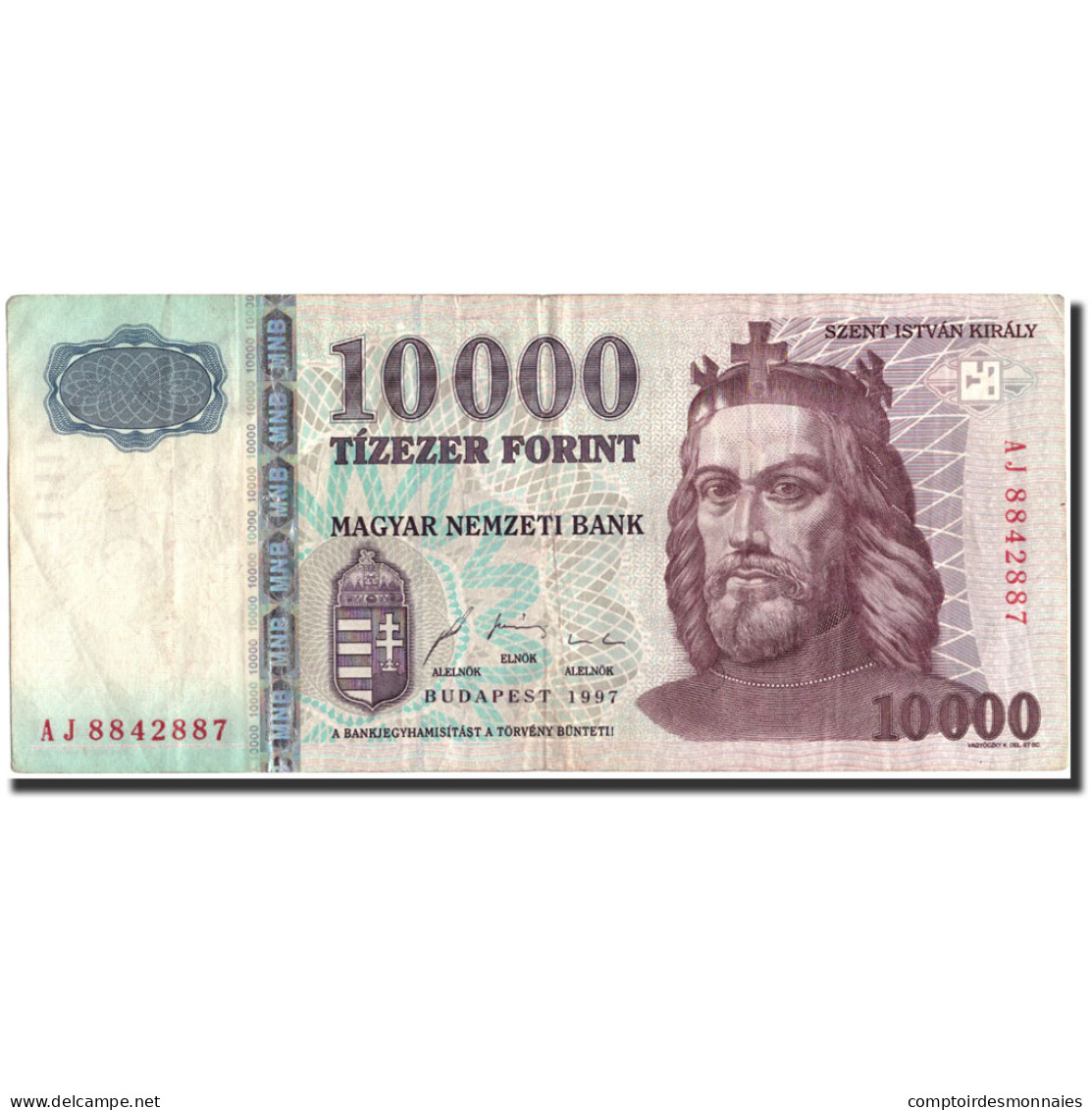 Billet, Hongrie, 10,000 Forint, 1997, 1997, KM:183a, TB - Hungría