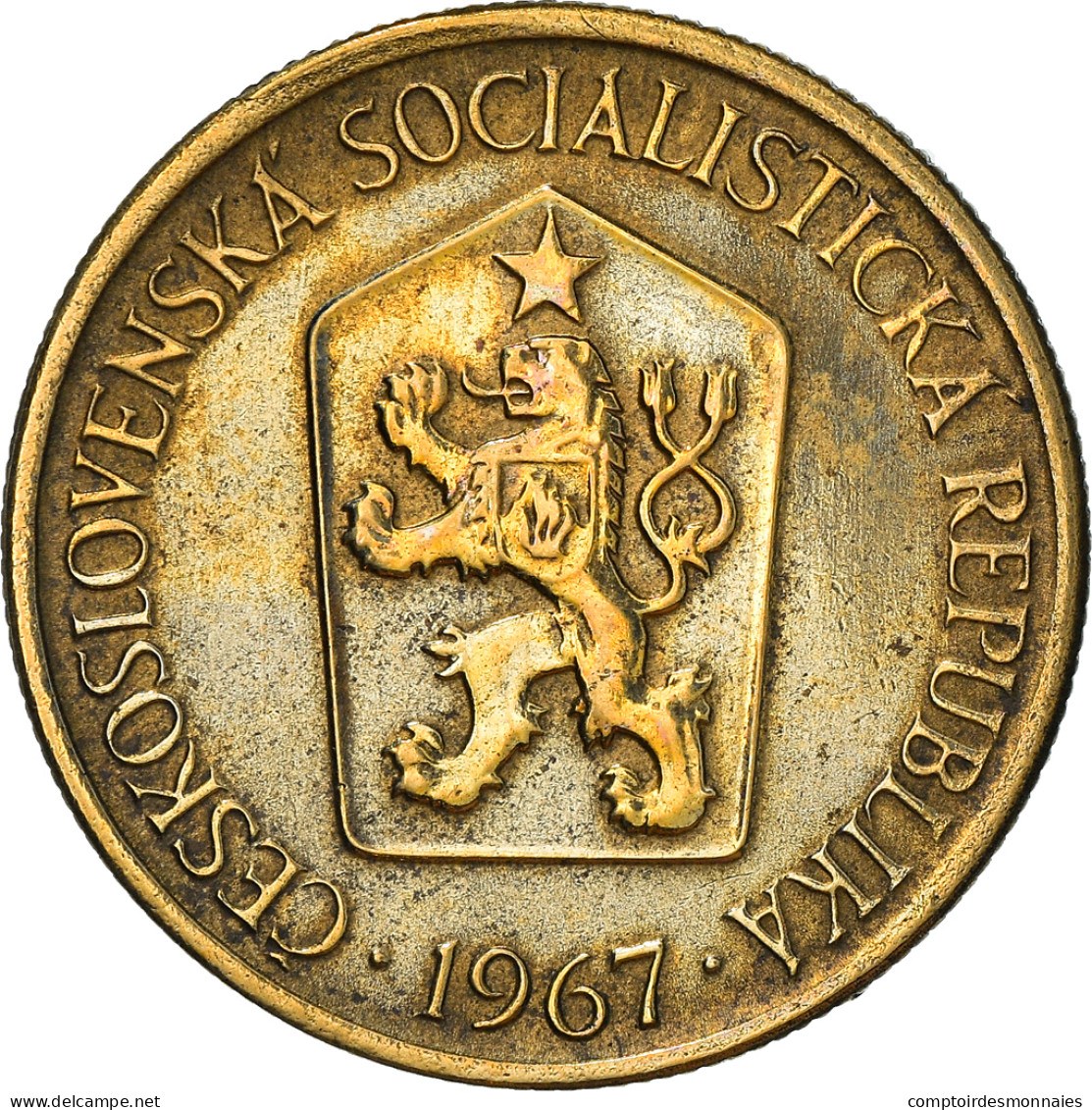 Monnaie, Tchécoslovaquie, Koruna, 1967, TB, Aluminum-Bronze, KM:50 - Checoslovaquia