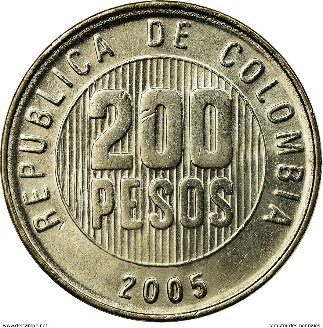 Monnaie, Colombie, 200 Pesos, 2005, SUP, Copper-Nickel-Zinc, KM:287 - Colombia