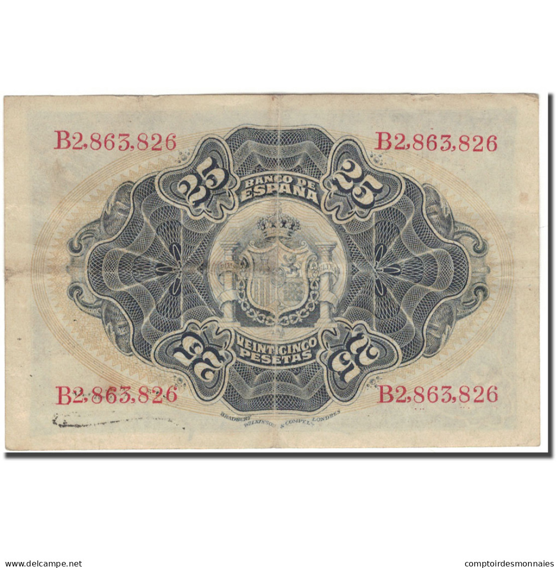 Billet, Espagne, 25 Pesetas, 1906-09-24, KM:57a, TTB - 1-2-5-25 Peseten