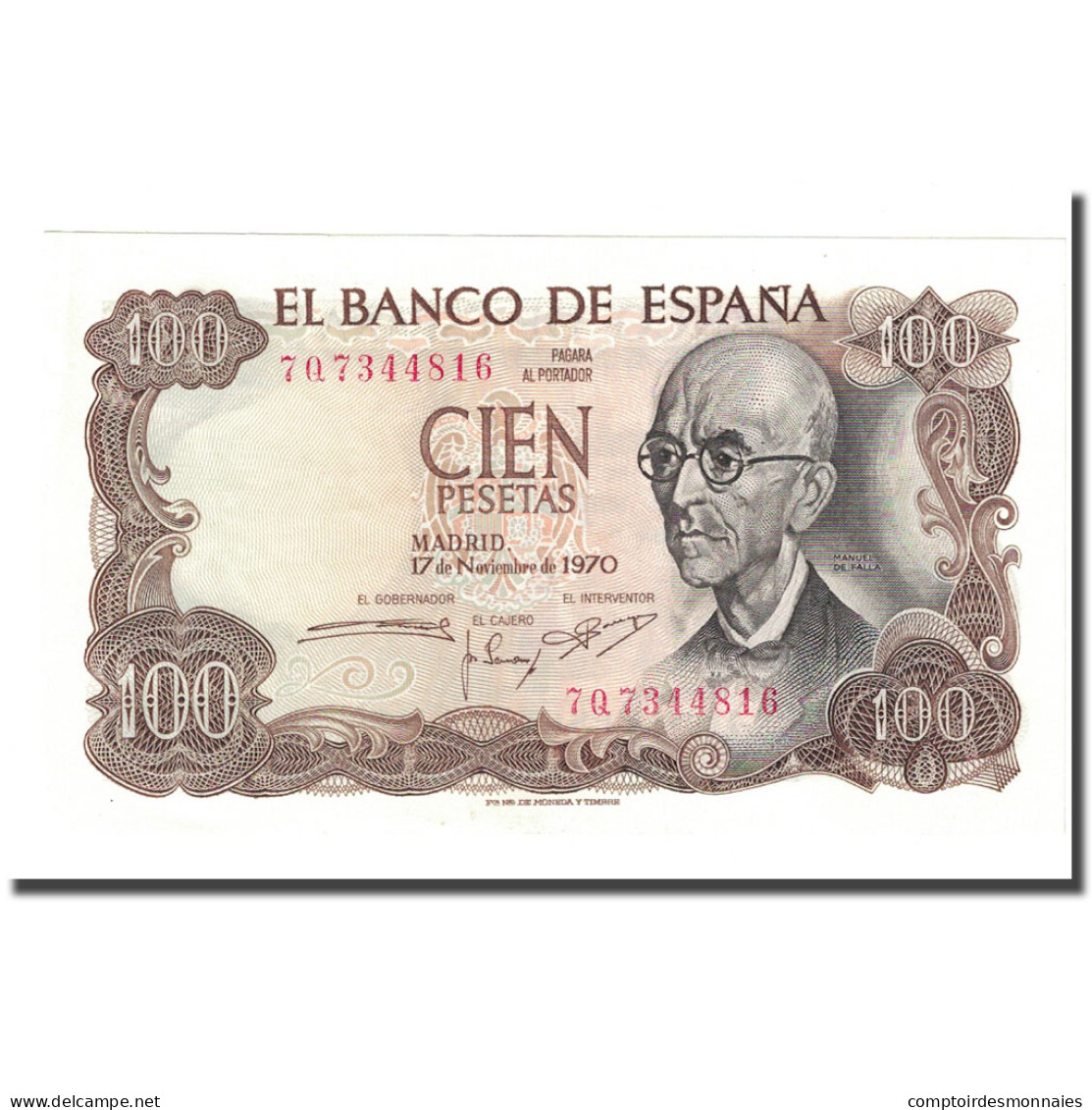 Billet, Espagne, 100 Pesetas, 1970, 1970-11-17, KM:152a, NEUF - 100 Pesetas