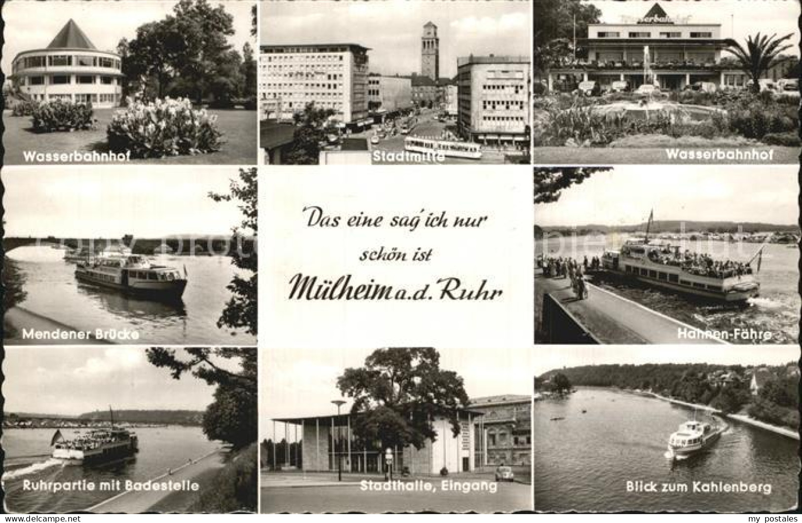 72475665 Muelheim Ruhr Wasserbahnhof Stadtmitte Mendener Bruecke Hahnen Faehre R - Muelheim A. D. Ruhr