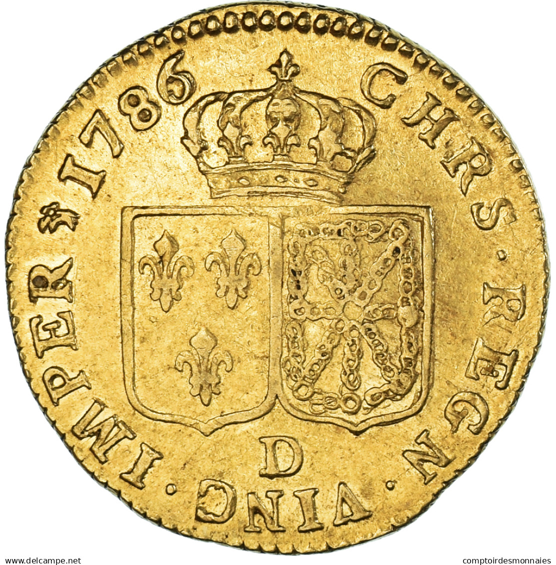 Monnaie, France, Louis XVI, Louis D'or à La Tête Nue, 1786/5, Lyon, TTB, Or - 1774-1791 Luis XVI