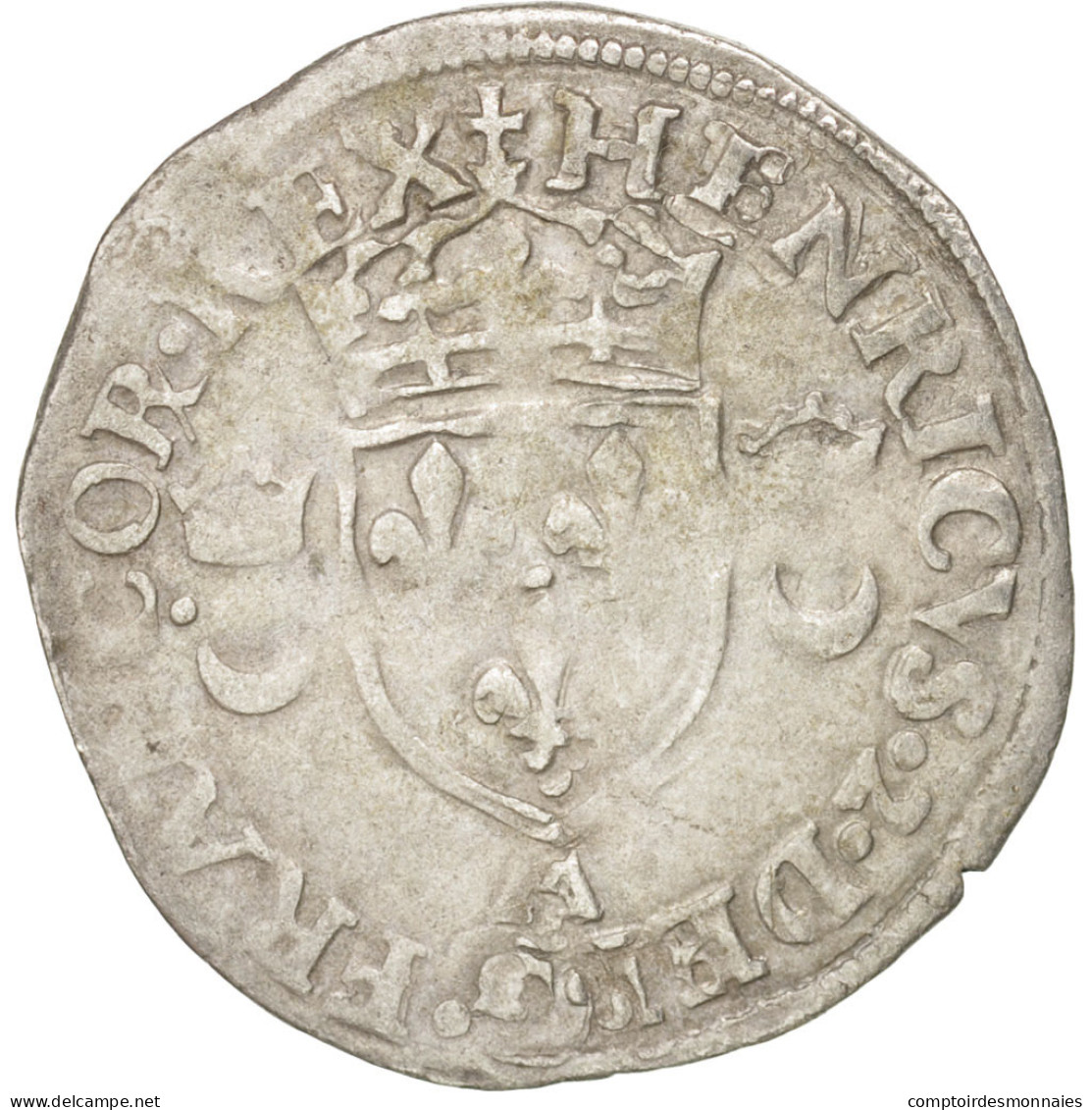 Monnaie, France, Douzain Aux Croissants, 1551, Paris, TTB+, Billon, Duplessy:997 - 1547-1559 Enrico II