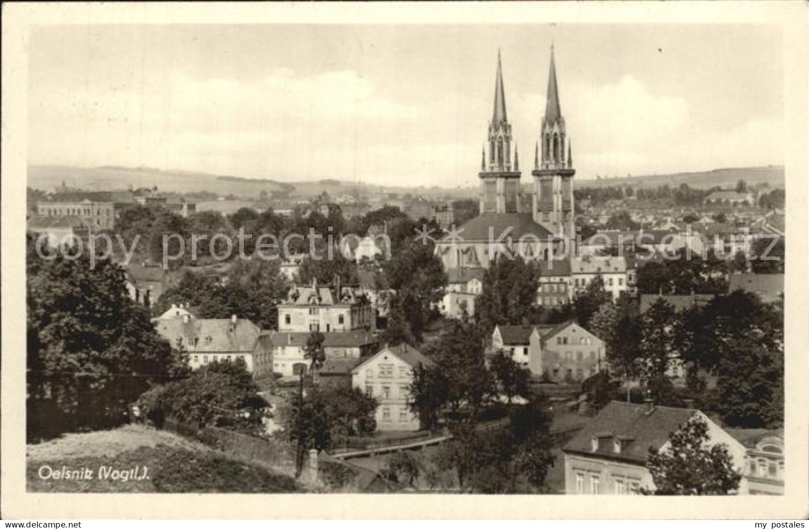 72475590 Oelsnitz Vogtland Stadtblick Mit Kirche Oelsnitz - Oelsnitz I. Vogtl.