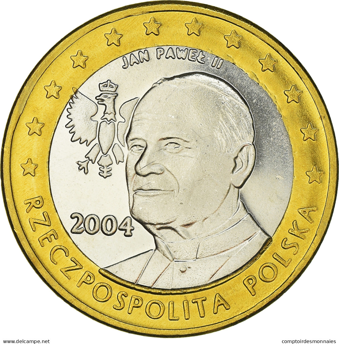 Pologne, Fantasy Euro Patterns, Euro, Jean-Paul II, 2004, Proof, FDC - Essais Privés / Non-officiels