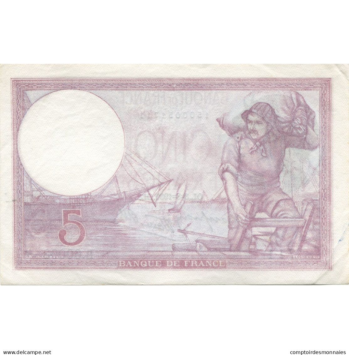 France, 5 Francs, Violet, 1939, 1939-08-03, SUP, Fayette:04.4, KM:83 - 5 F 1917-1940 ''Violet''