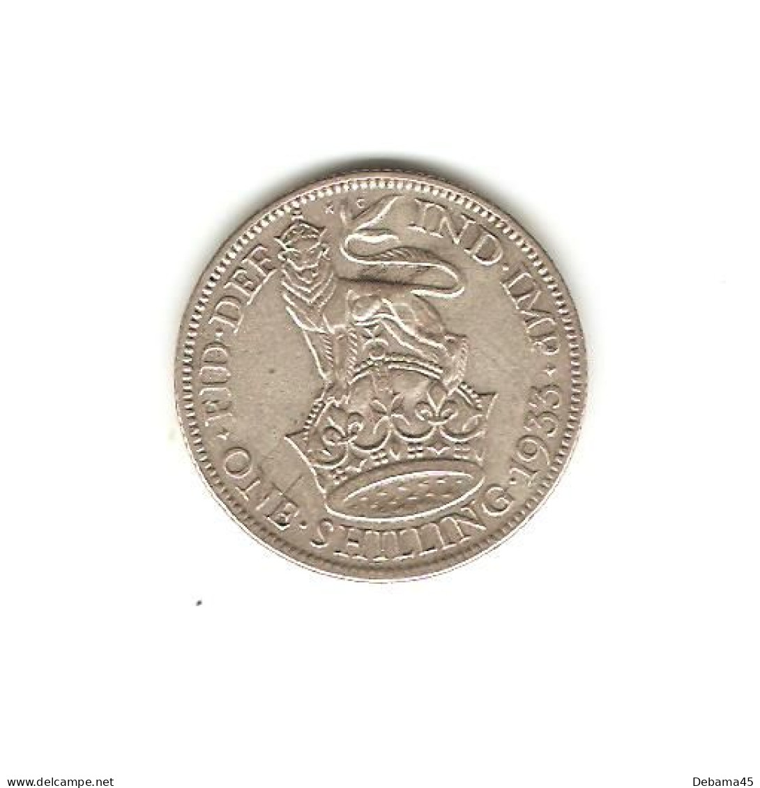 585/ Grande-Bretagne : Georges V : 1 Shilling 1933 (argent) - Autres & Non Classés