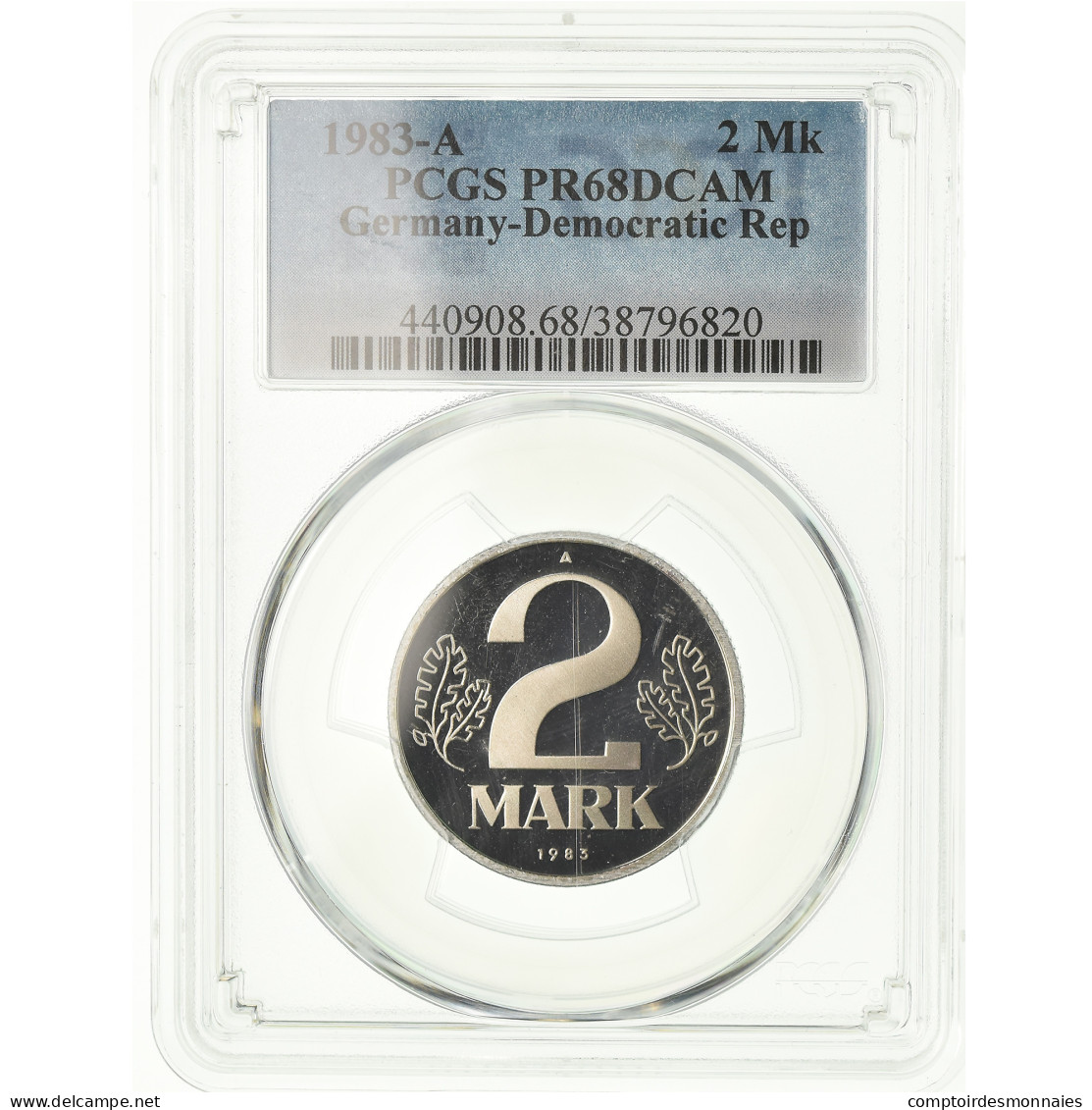 Monnaie, GERMAN-DEMOCRATIC REPUBLIC, 2 Mark, 1983, Berlin, PCGS, PR68DCAM - 2 Mark