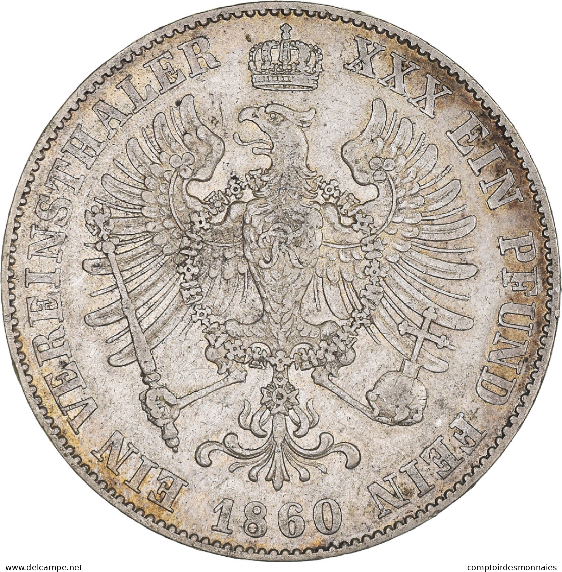 Monnaie, Etats Allemands, PRUSSIA, Friedrich Wilhelm IV, Thaler, 1860, Berlin - Taler Et Doppeltaler