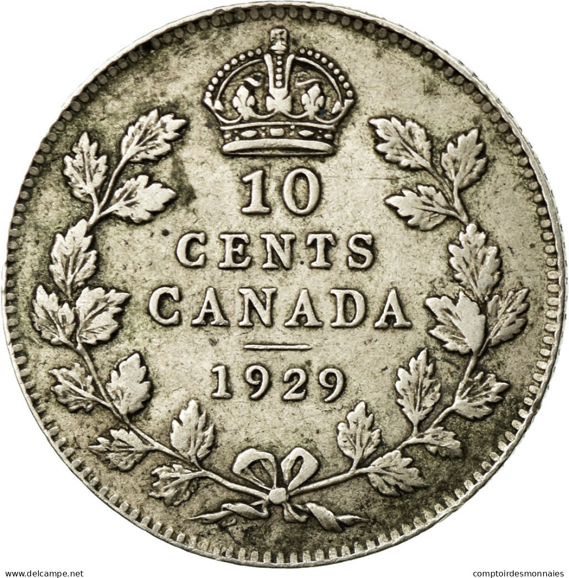 Monnaie, Canada, George V, 10 Cents, 1929, Royal Canadian Mint, Ottawa, TTB+ - Canada