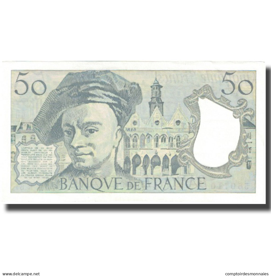 France, 50 Francs, Quentin De La Tour, 1990, SPL, Fayette:67.16, KM:152e - 50 F 1976-1992 ''Quentin De La Tour''