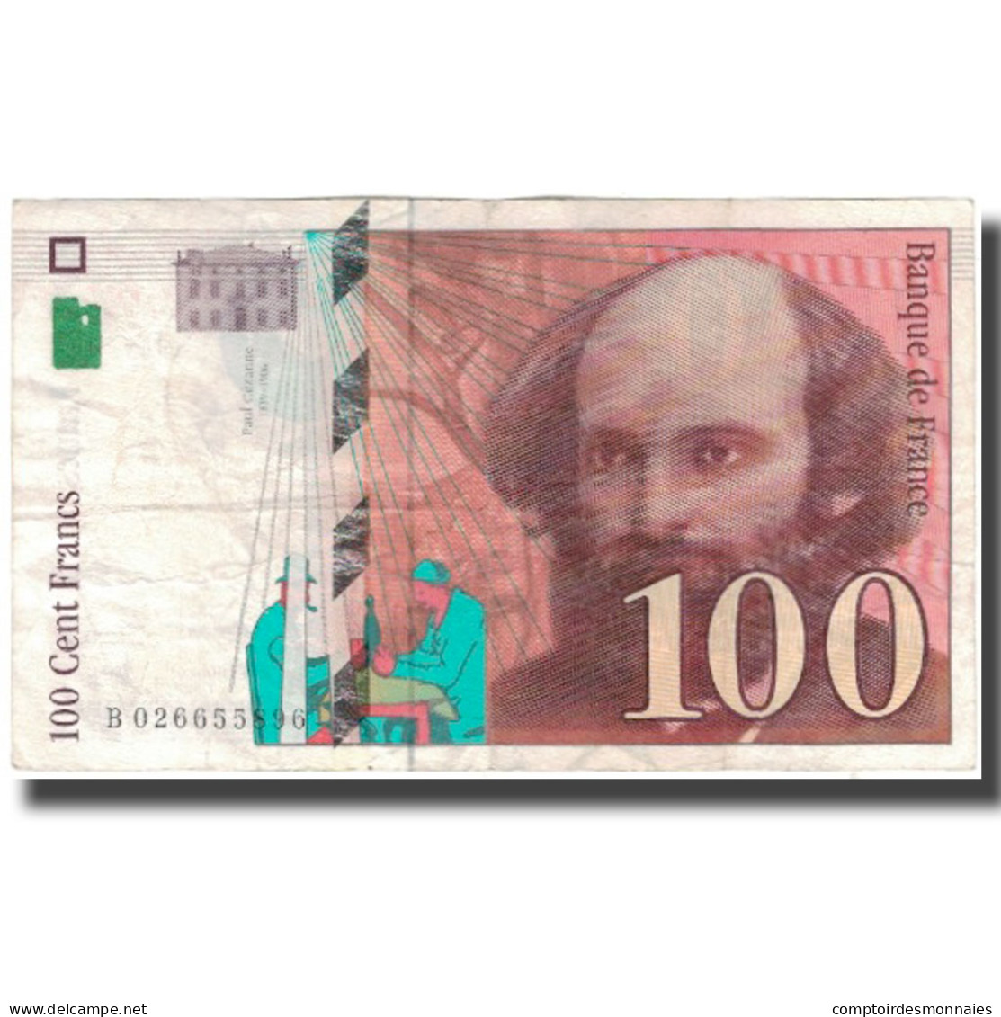 France, 100 Francs, Cézanne, 1997, TB+, Fayette:74.1, KM:158a - 100 F 1997-1998 ''Cézanne''