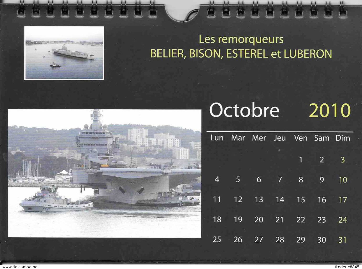 Calendrier - Marine Nationale - Remorqueurs Du Porte Avions Charles De Gaulle - Tamaño Pequeño : 2001-...