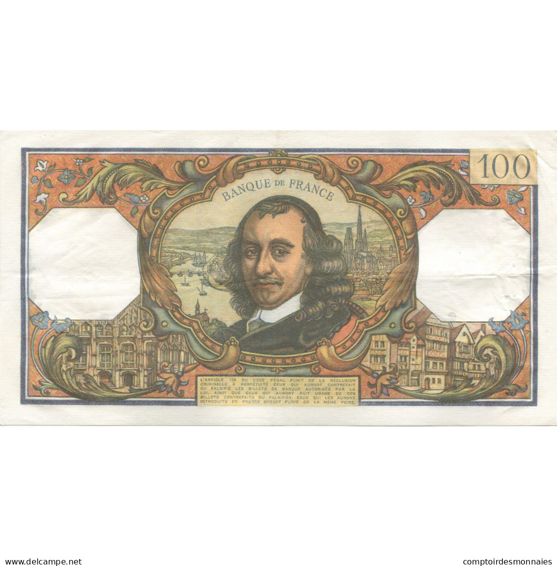 France, 100 Francs, Corneille, 1969, 1969-11-06, SPL, Fayette:65.28, KM:149c - 100 F 1964-1979 ''Corneille''